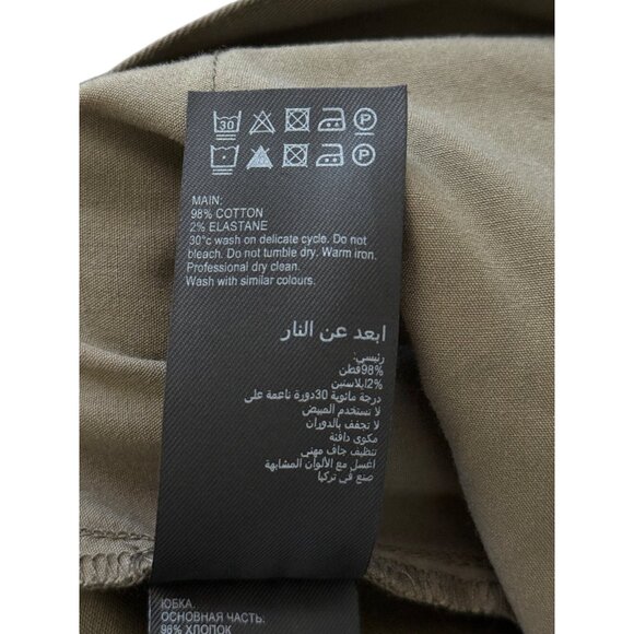 Mint Velvet Womens Cargo Pencil Skirt Olive Green Front-Slit Pockets US Size 6 - Picture 7 of 7